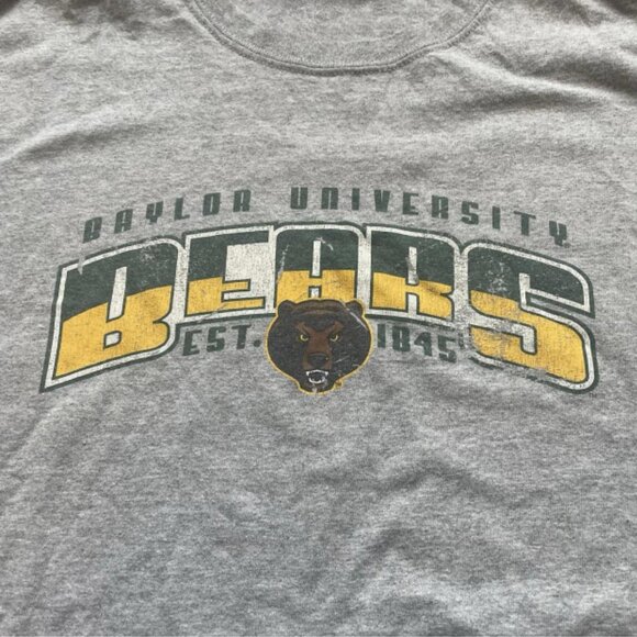 Vintage Heather Grey Bear Graphic Tee - Distressed Style - Picture 2 of 3